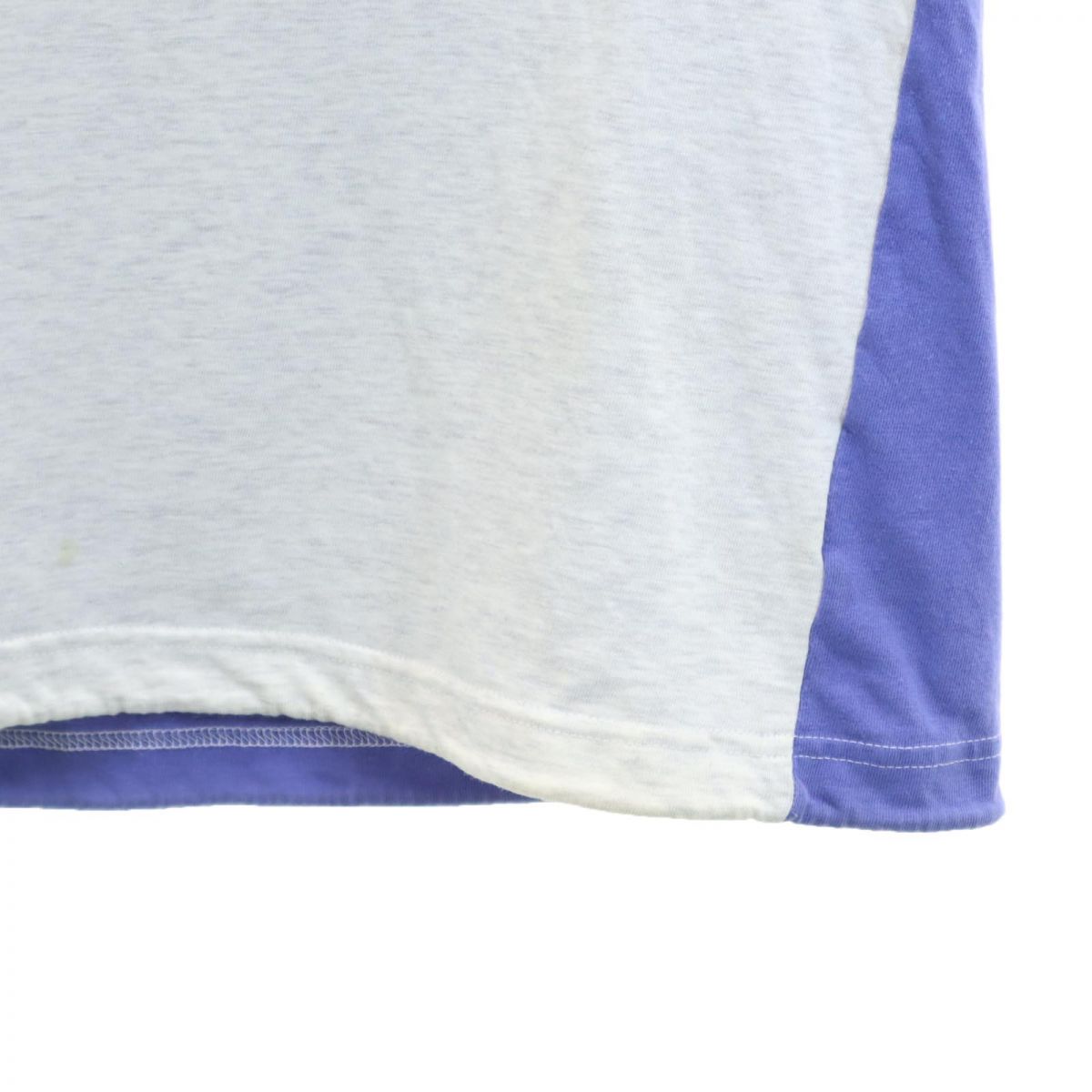 adidas アディダス 80s デサント製 ヴィンテージ トレフォイルロゴ 長袖 パーカー L-O ブルー系 メンズ