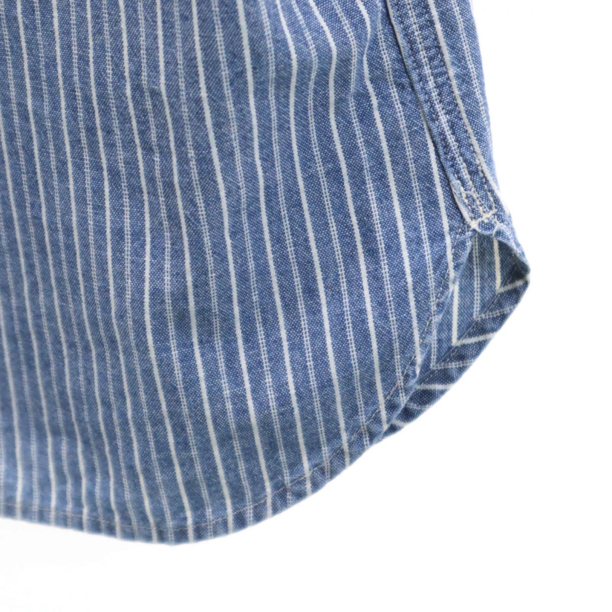 ポロバイラルフローレン ストライプ柄 長袖 シャツ M ネイビー系 Polo by Ralph Lauren メンズ