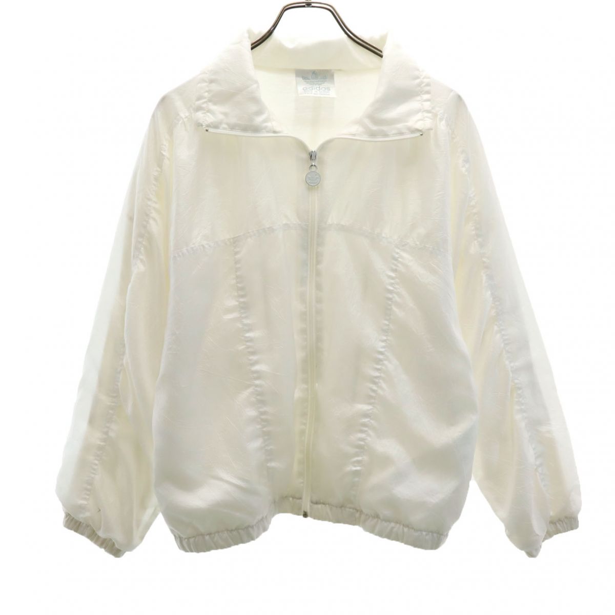 adidas アディダス 80s トレイフォイルロゴ ヴィンテージ ジップジャケット ホワイト メンズ