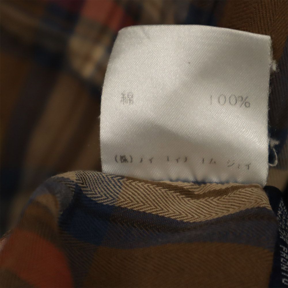 TOMMY HILFIGER トミーヒルフィガー 90s オールド フラッグタグ チェック柄 長袖 ボタンダウンシャツ XL ブラウン系 メンズ