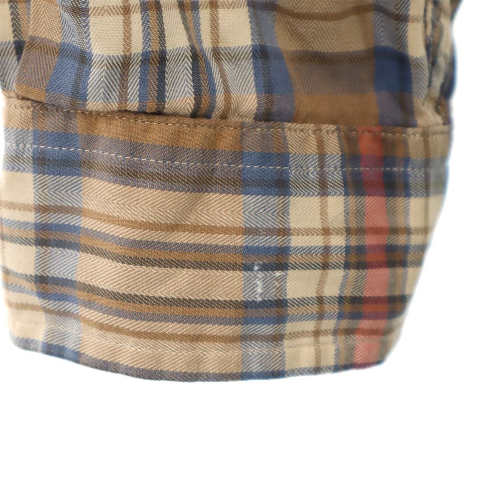 TOMMY HILFIGER トミーヒルフィガー 90s オールド フラッグタグ チェック柄 長袖 ボタンダウンシャツ XL ブラウン系 メンズ