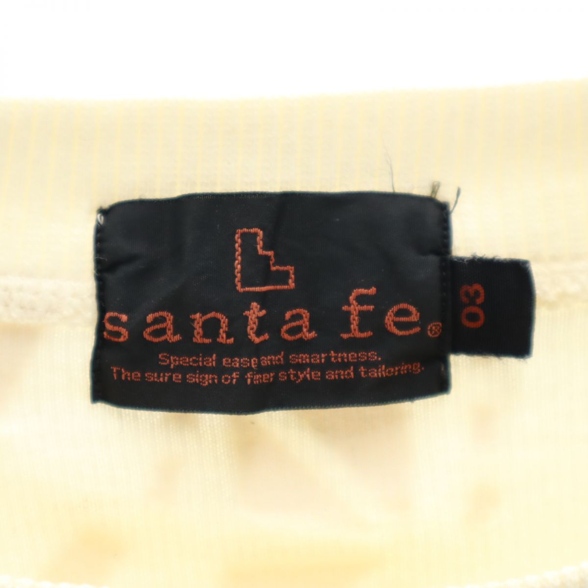 santa fe サンタフェ 日本製 総柄 長袖 トレーナー 3 ホワイト系 メンズ