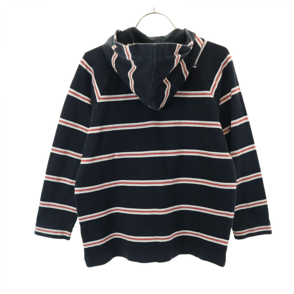 BURBERRY バーバリー 三陽商会 ボーダー柄 長袖 ハーフジップ パーカー 140A ブラック LONDON プルオーバー キッズ