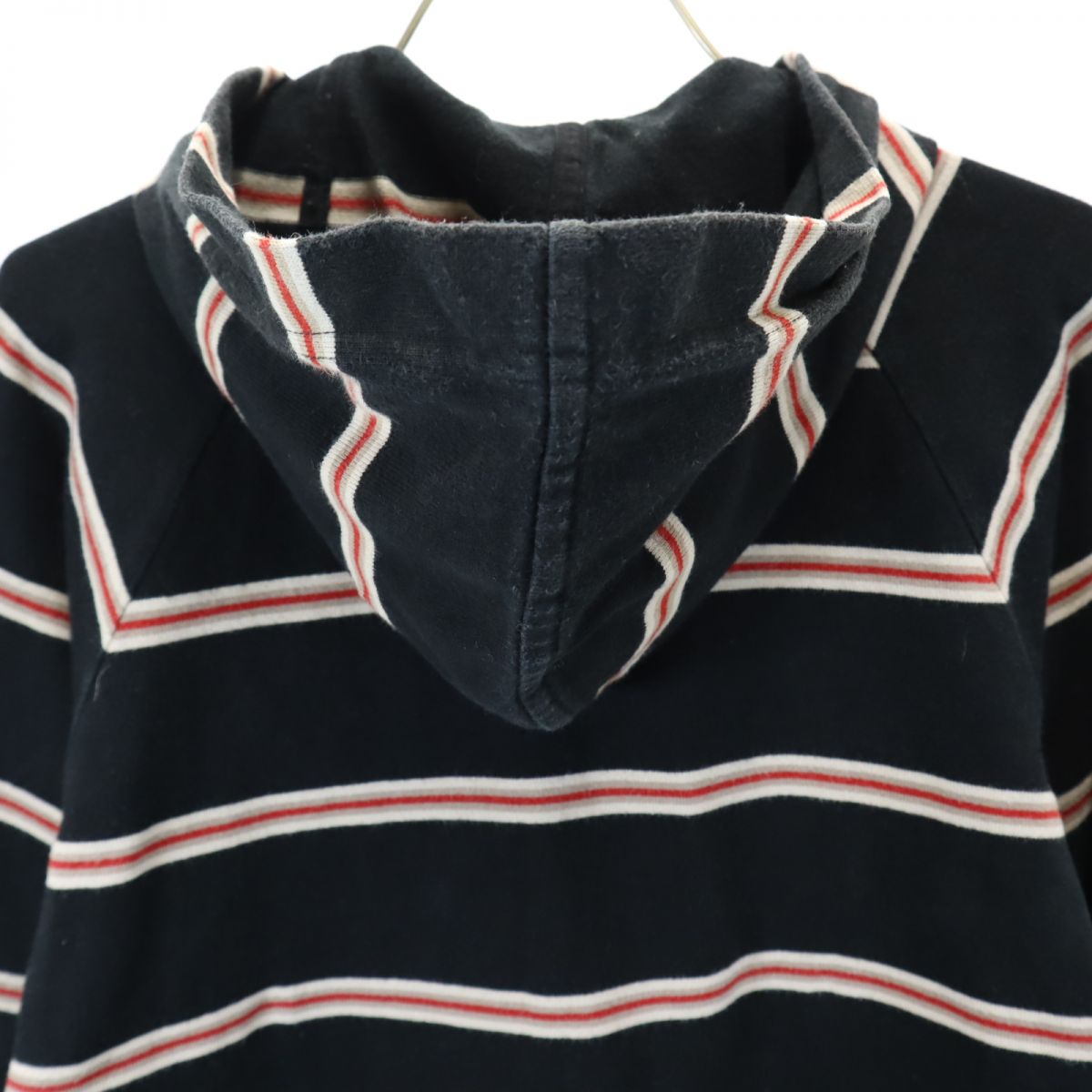 BURBERRY バーバリー 三陽商会 ボーダー柄 長袖 ハーフジップ パーカー 140A ブラック LONDON プルオーバー キッズ
