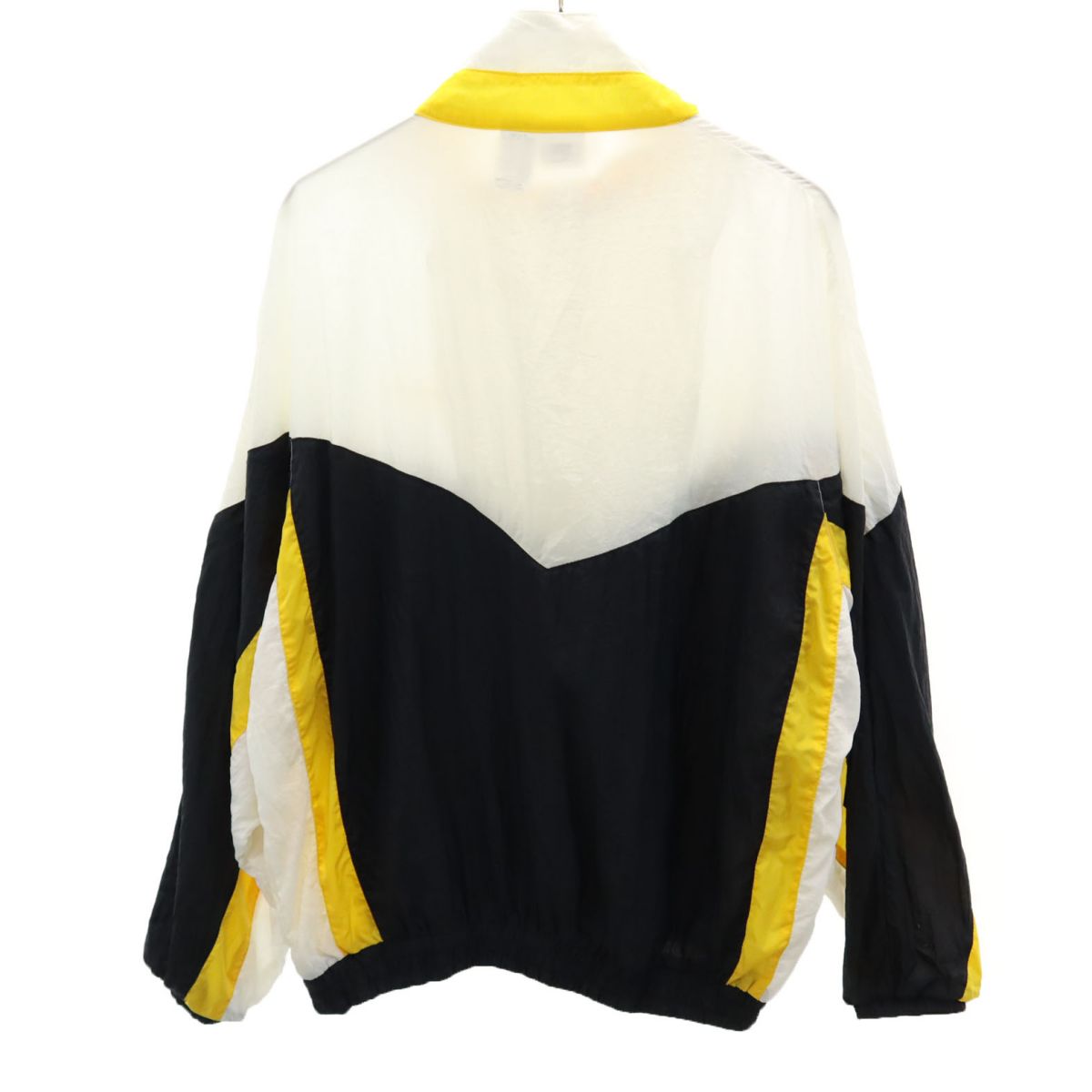 NIKE ナイキ 90s オールド 白タグ ハーフジップ ナイロンジャケット M 白×黒 プルオーバー メンズ