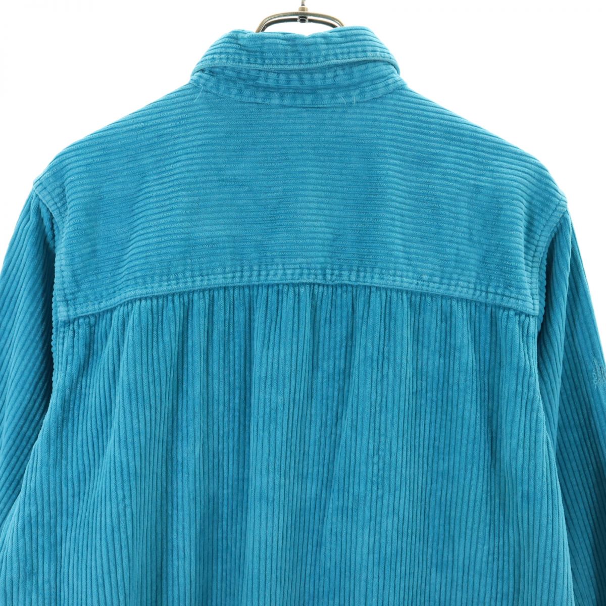 Roamans 90s 00s オールド 長袖 コーデュロイ シャツ M 水色系 レディース