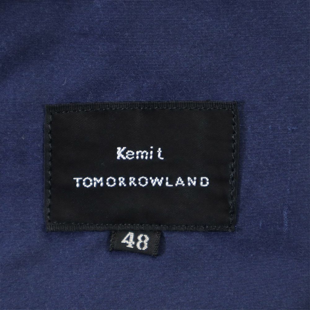 Kemit ケミット トゥモローランド シルクブレンド ジャケット 48 ネイビー TOMORROWLAND メンズ