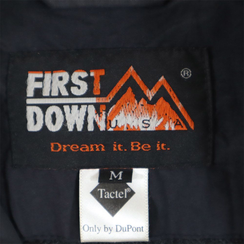 FIRSTDOWN ファーストダウン 90s オールド 長袖 ジップ ナイロンジャケット M ブラック系 メンズ