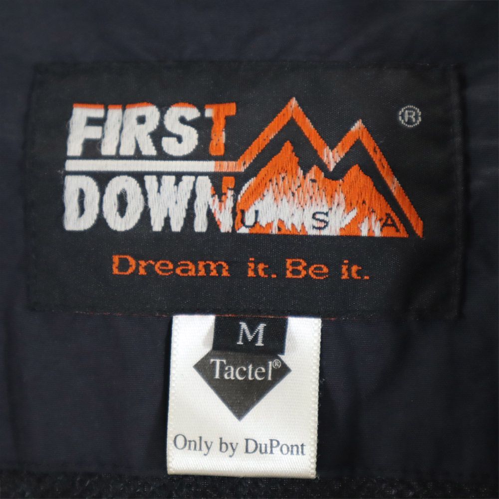 FIRSTDOWN ファーストダウン 90s オールド 長袖 ジップ ナイロンジャケット M ブラック系 メンズ