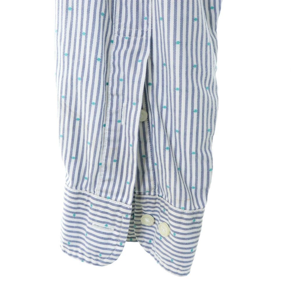 ブルックスブラザーズ ストライプ 長袖 ボタンダウンシャツ L ブルー系 Brooks Brothers メンズ