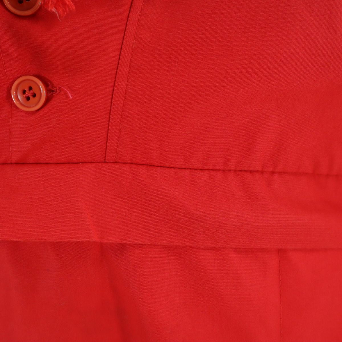 EURO WORK ユーロワーク 70s 80s ヴィンテージ スノーパーカー ハーフボタン ジャケット 14 レッド プルオーバー メンズ