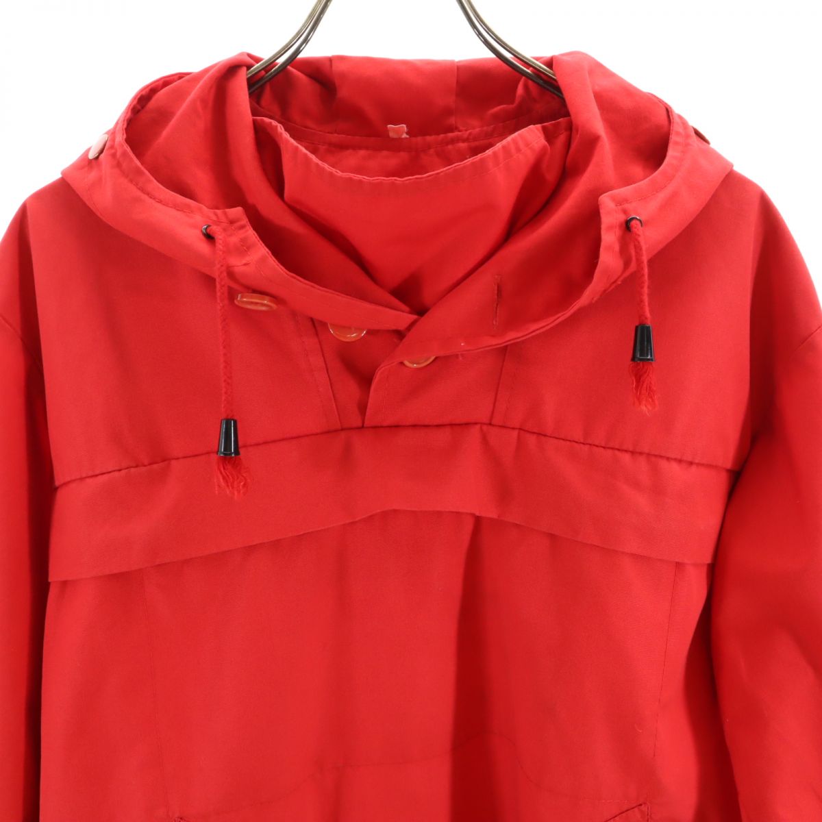 EURO WORK ユーロワーク 70s 80s ヴィンテージ スノーパーカー ハーフボタン ジャケット 14 レッド プルオーバー メンズ