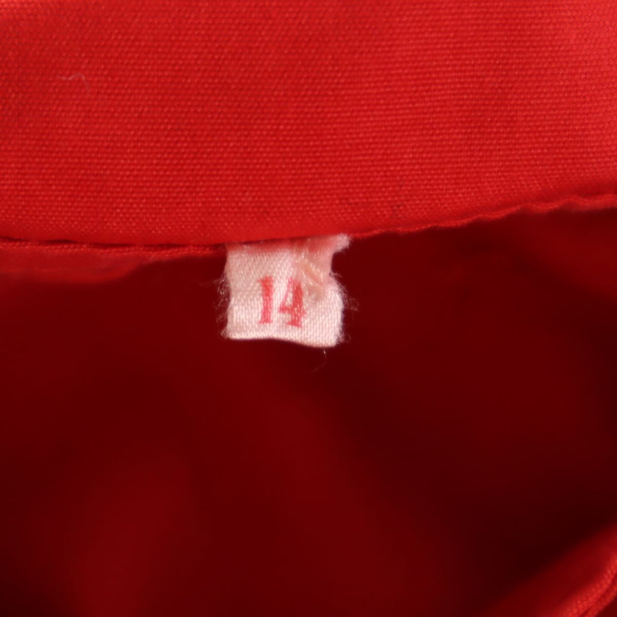 EURO WORK ユーロワーク 70s 80s ヴィンテージ スノーパーカー ハーフボタン ジャケット 14 レッド プルオーバー メンズ