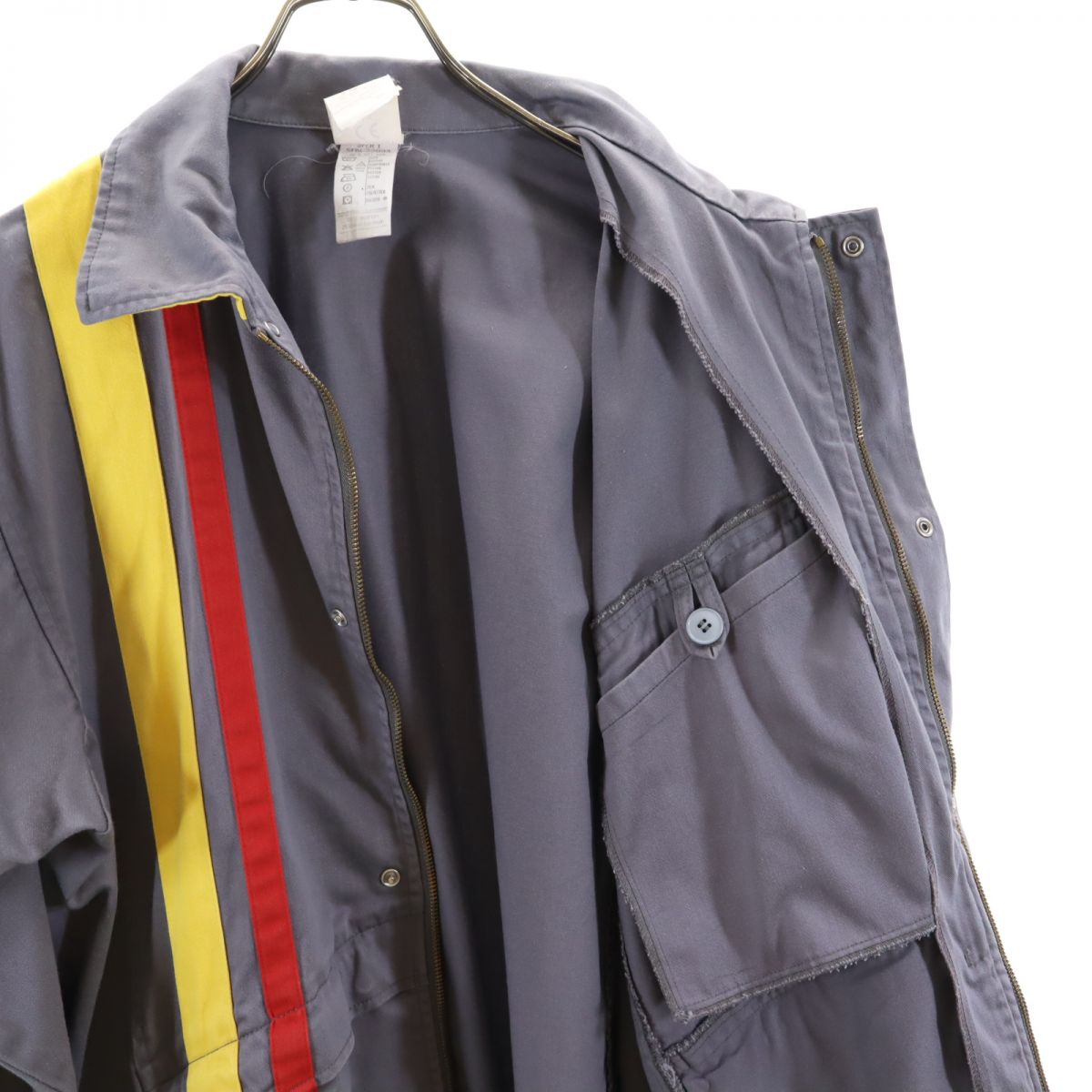 MULLIEZ 80s ユーロワーク ヴィンテージ ライン入り ジャケット 104-108 グレー系 メンズ