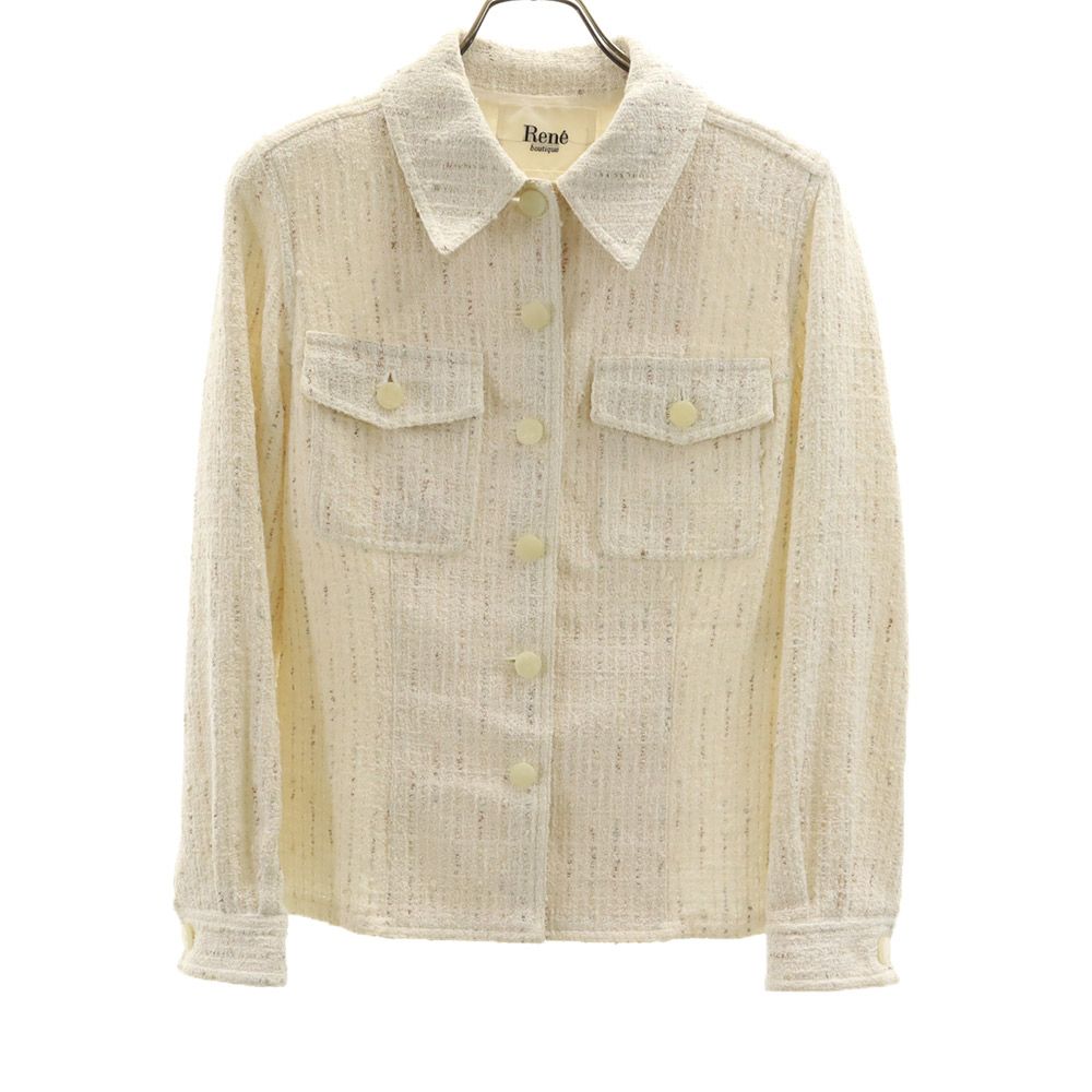 Rene ルネ 日本製 ジャケット 36 ホワイト系 レディース