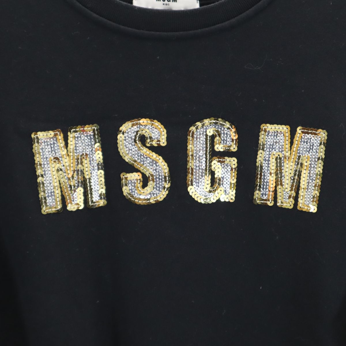 MSGM エムエスジーエム 長袖 スウェット トレーナー 14 ブラック系 裏起毛 キッズ
