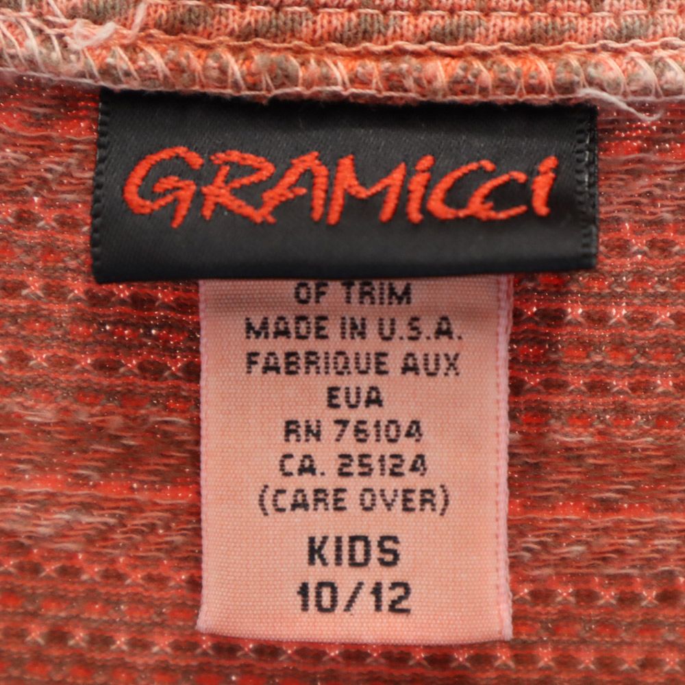 グラミチ 90s USA製 アウトドア オールド 総柄 半袖 Tシャツ 45577 レッド Gramicci キッズ