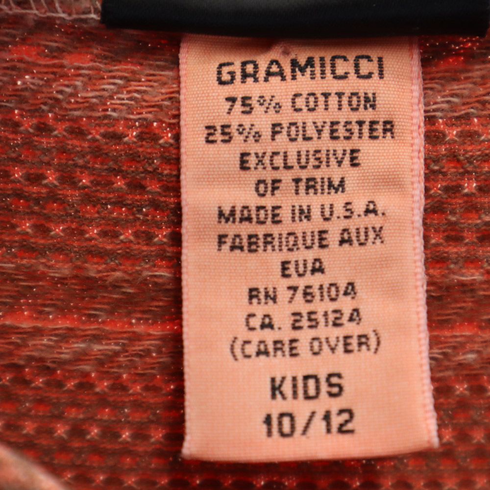 グラミチ 90s USA製 アウトドア オールド 総柄 半袖 Tシャツ 45577 レッド Gramicci キッズ