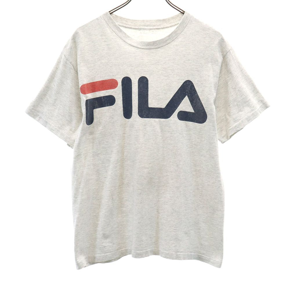 FILA フィラ 90s オールド プリント 半袖 Tシャツ ホワイト メンズ