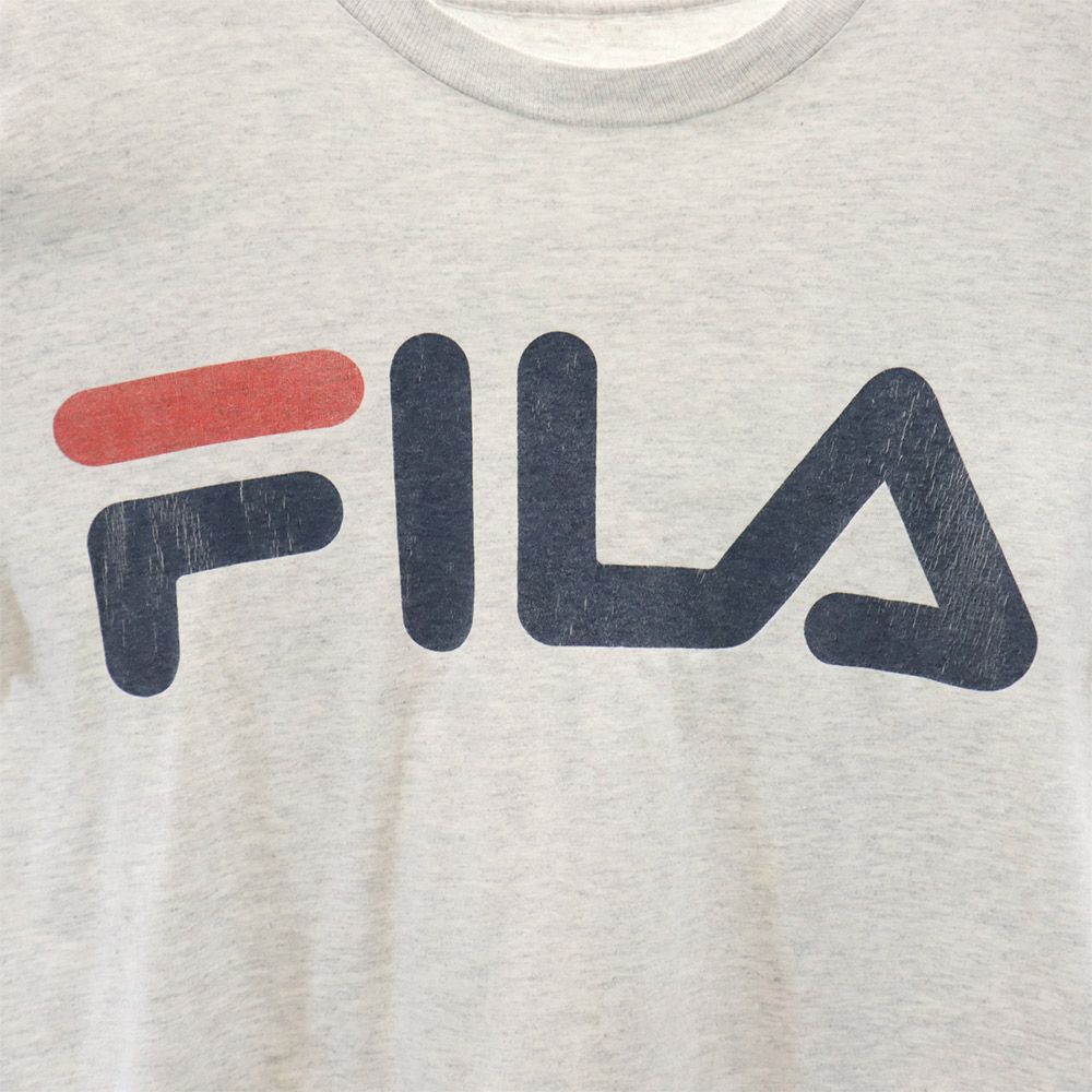 FILA フィラ 90s オールド プリント 半袖 Tシャツ ホワイト メンズ