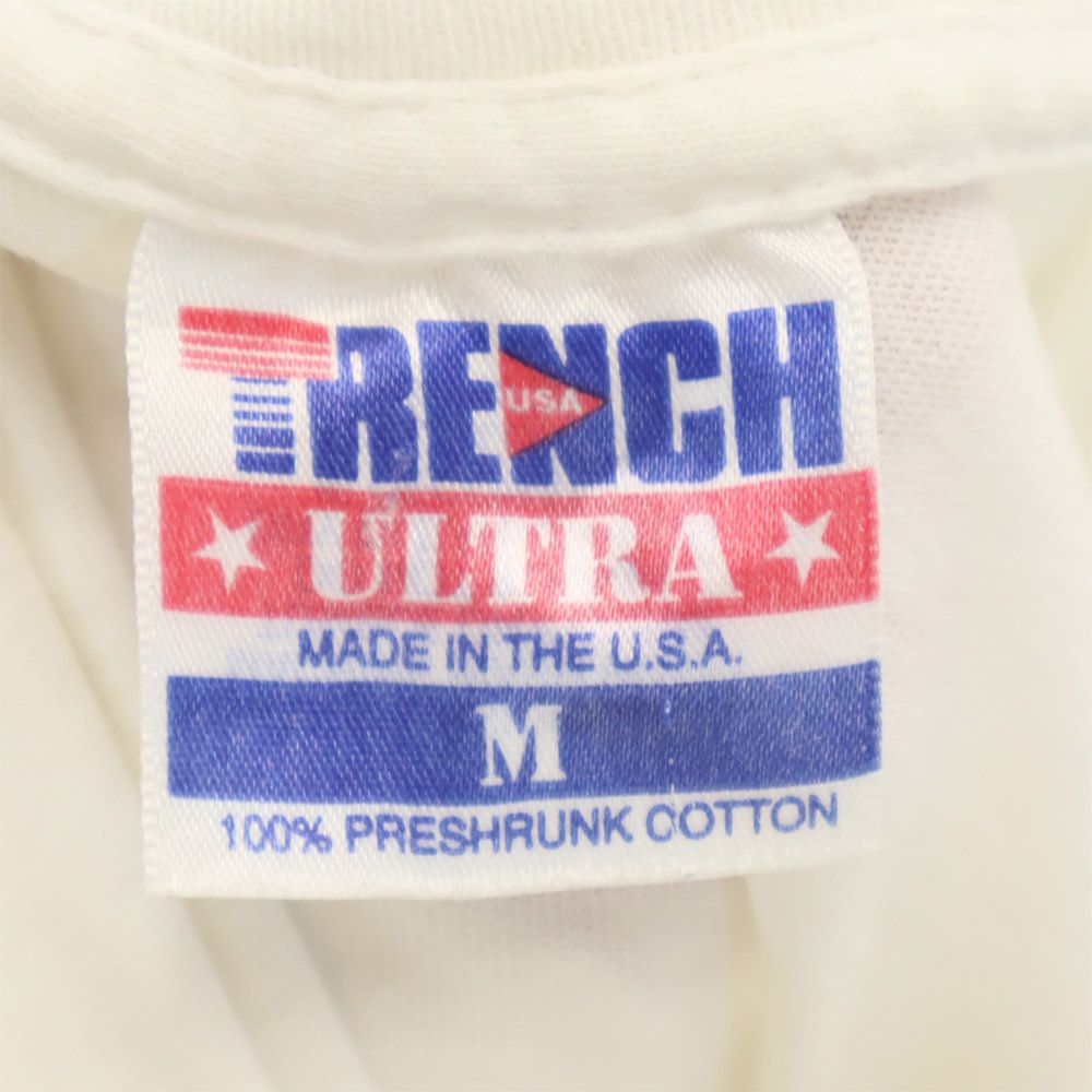 TRENCH トレンチ 90s USA製 オールド ワールドカップ ブラジル プリント 半袖 Tシャツ M ホワイト メンズ