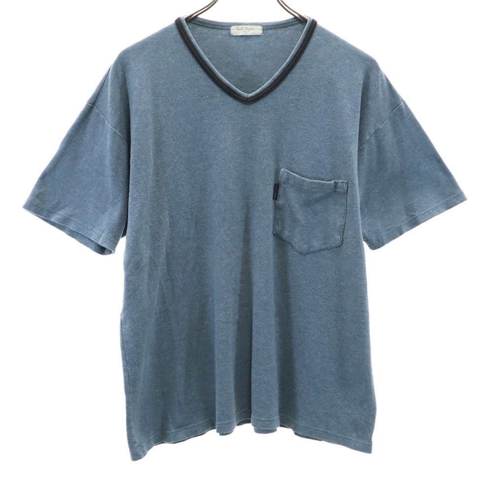 Paul Smith ポールスミス 日本製 半袖 Vネック Tシャツ LA ネイビー メンズ