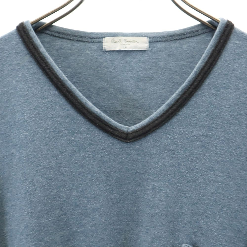 Paul Smith ポールスミス 日本製 半袖 Vネック Tシャツ LA ネイビー メンズ