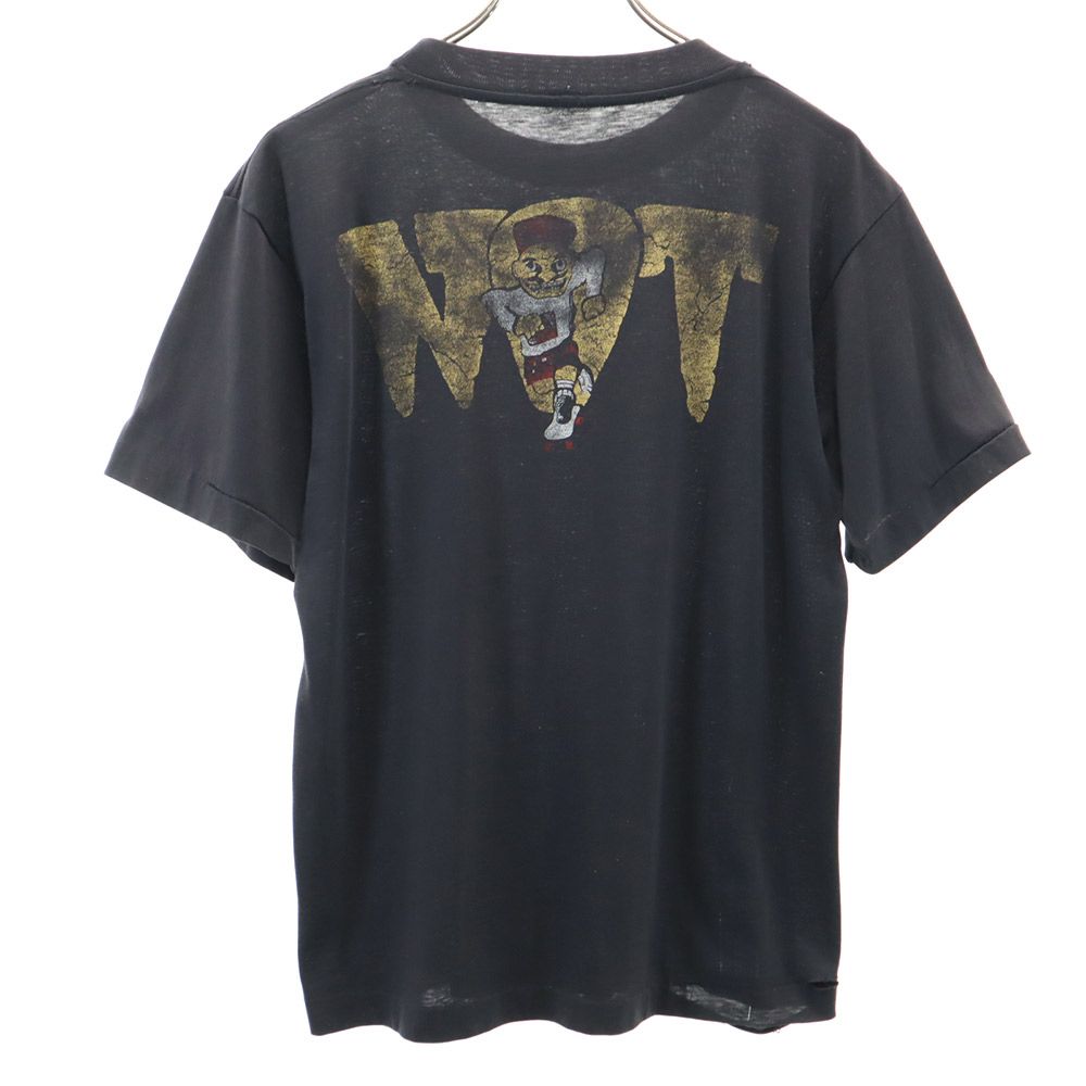 OLD オールド 80s 90s アンスラックス バンドT ノットマン 半袖 Tシャツ 黒 メンズ