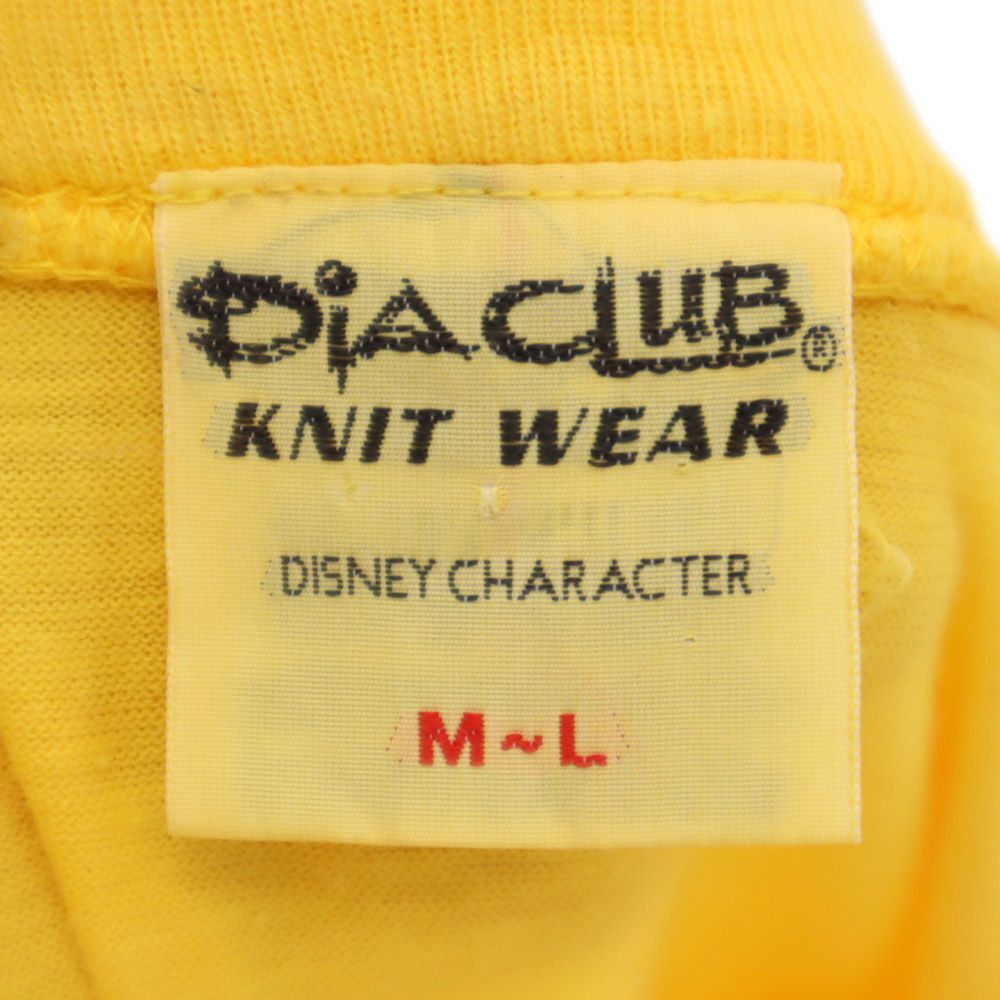 DIA CLUB オールド プリント 半袖 Tシャツ M-L イエロー DIA CLUB メンズ