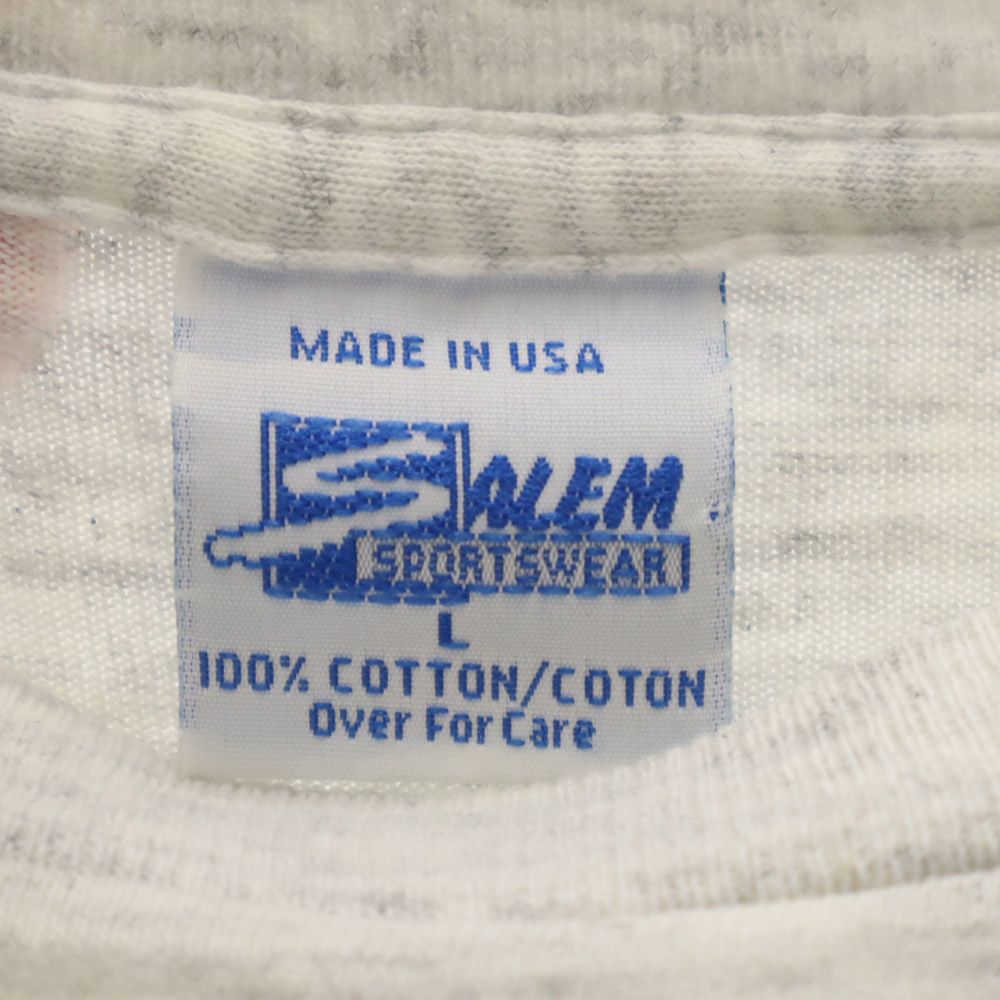 SALEM セーラム 90s USA製 オールド シカゴブルス プリント 半袖 Tシャツ L グレー メンズ