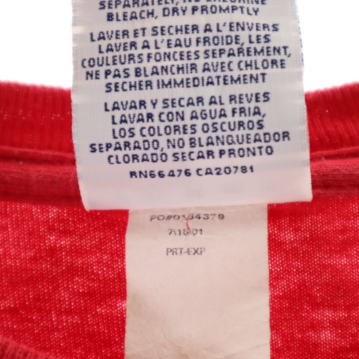 TOMMY JEANS トミージーンズ USA製 半袖 Tシャツ L 赤 メンズ