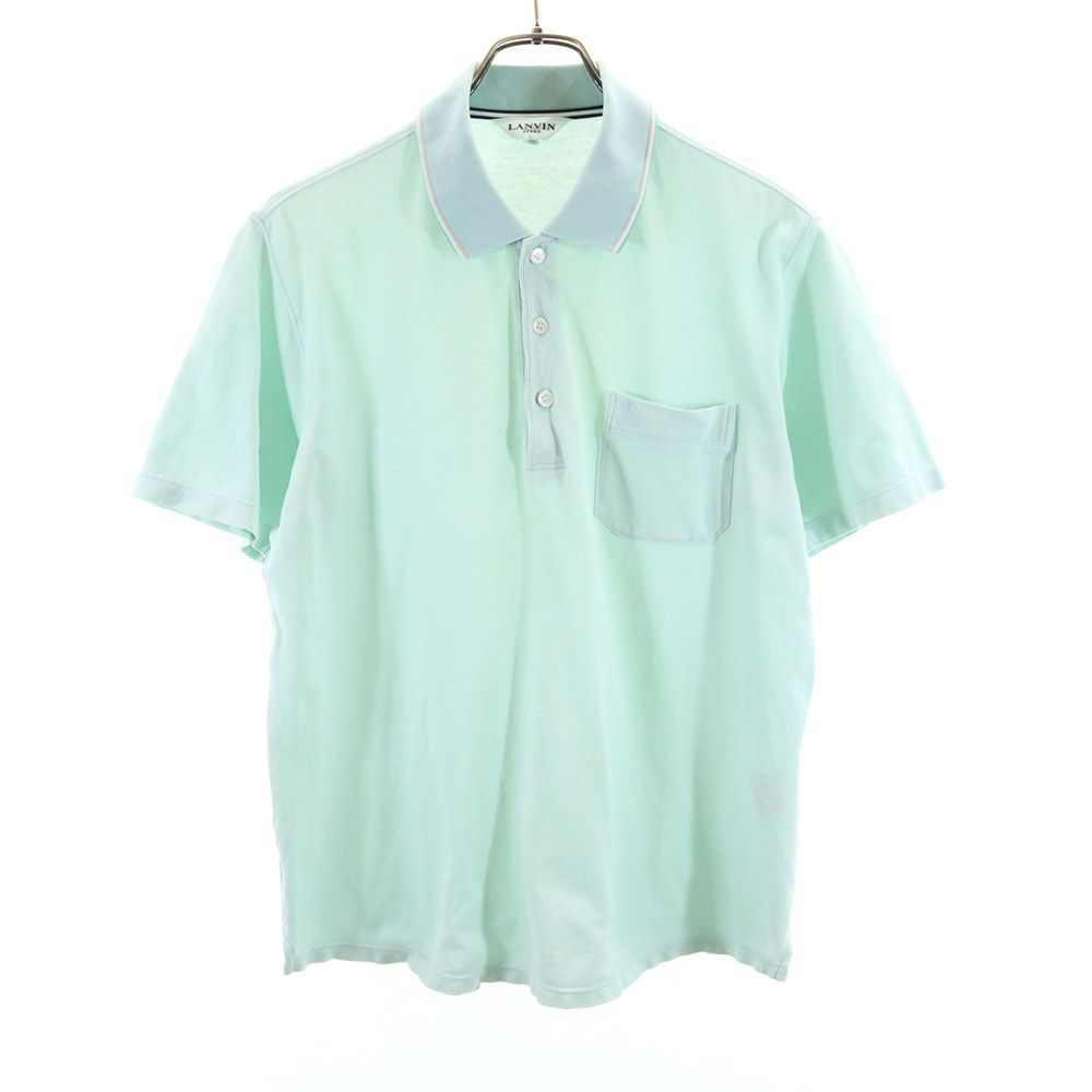 LANVIN SPORT ランバン スポーツ デサント 半袖 ポロシャツ L グリーン系 メンズ