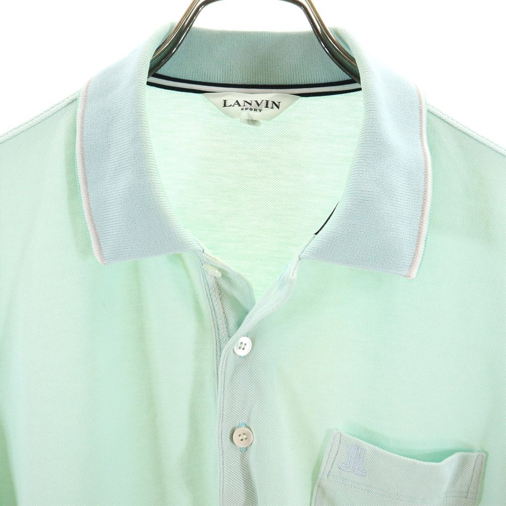 LANVIN SPORT ランバン スポーツ デサント 半袖 ポロシャツ L グリーン系 メンズ