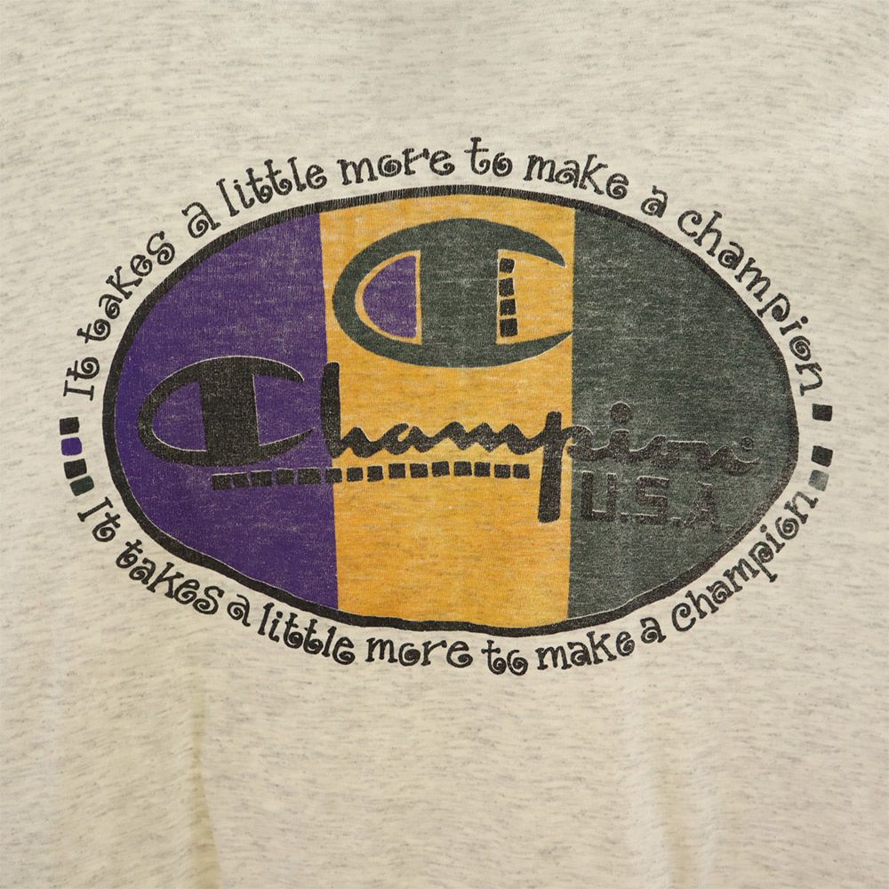 Champion チャンピオン 90s USA製 オールド 半袖 Tシャツ L ホワイト系 メンズ