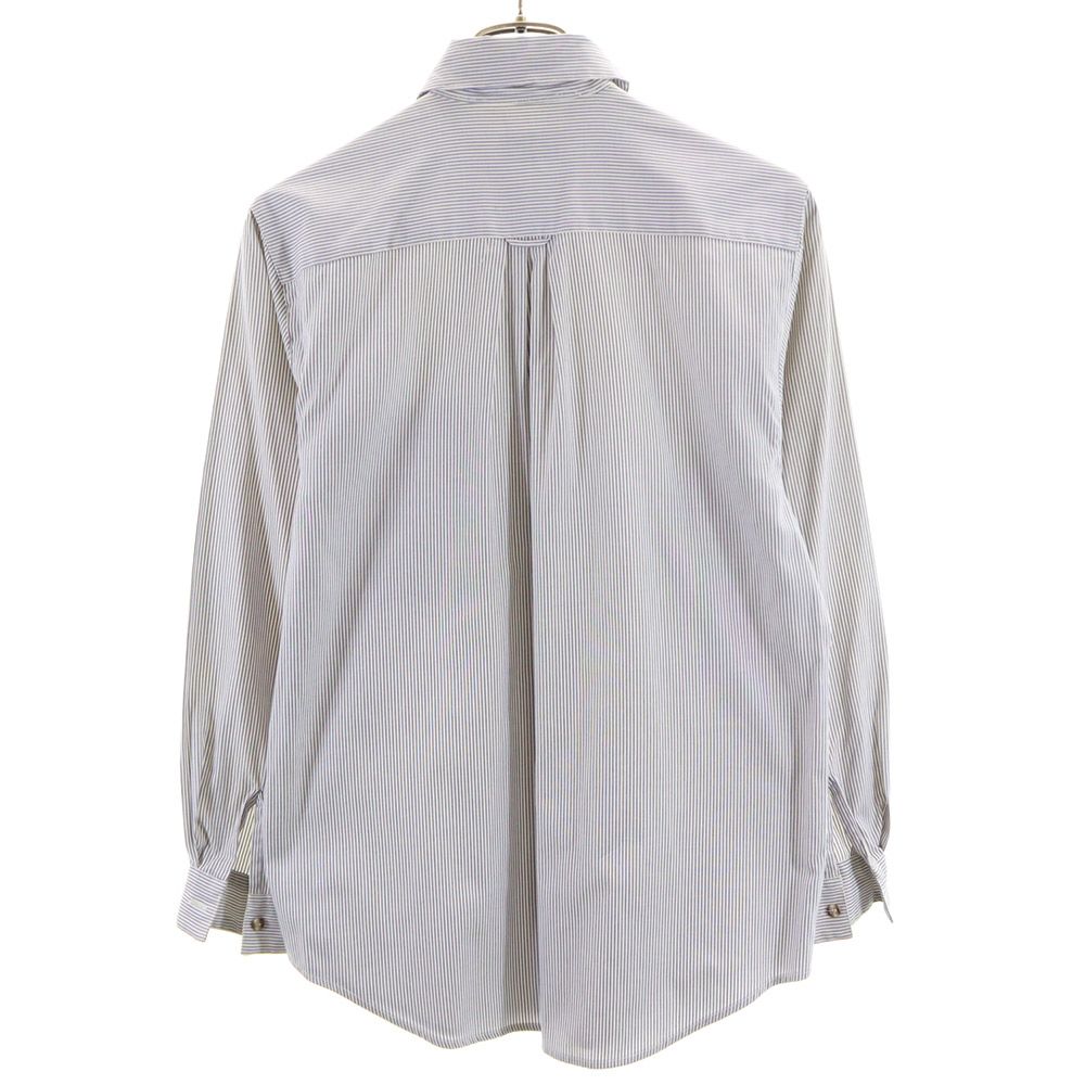 L.L.Bean エルエルビーン アウドドア ストライプ 長袖 シャツ 6 ネイビー×ホワイト レディース