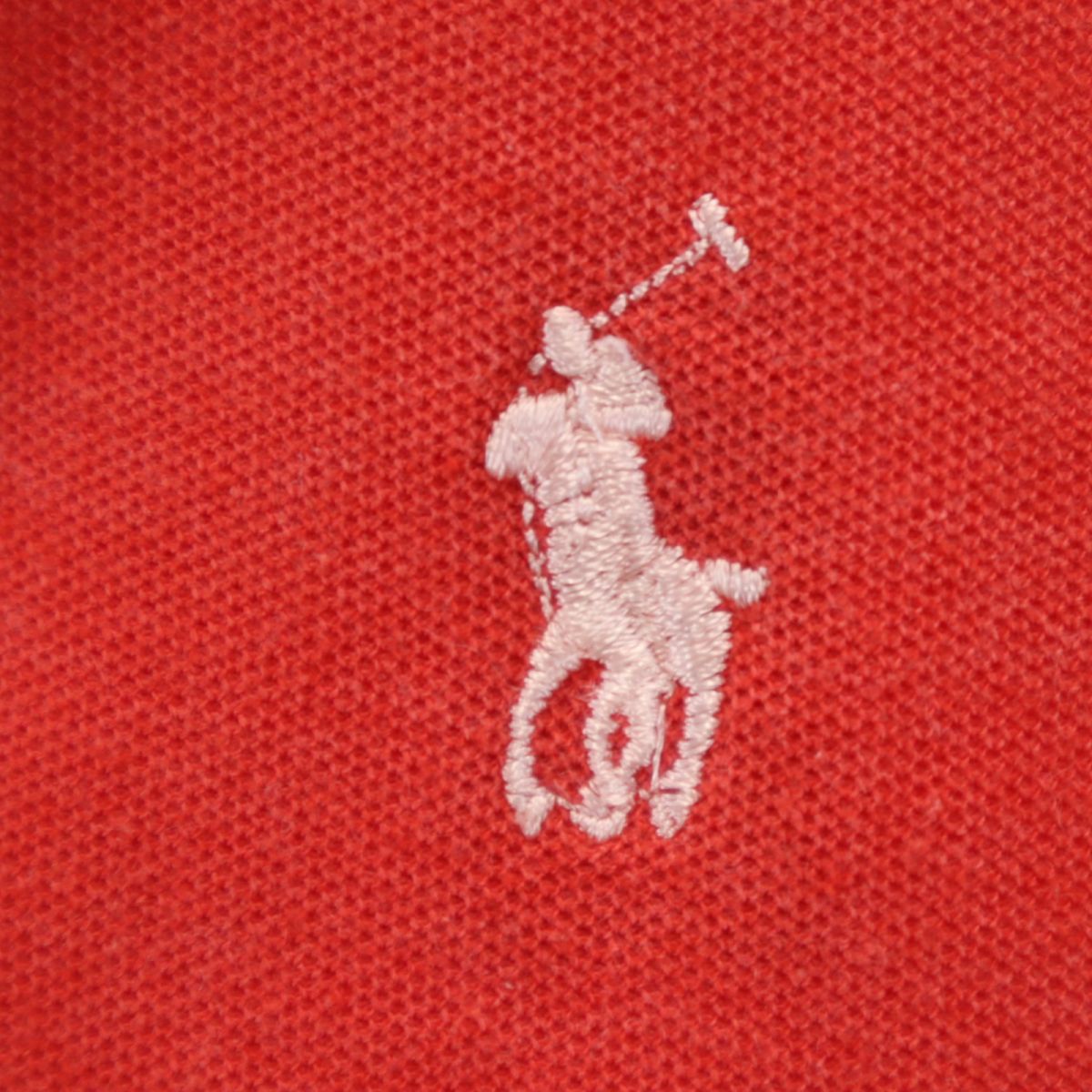 Polo by Ralph Lauren ポロバイラルフローレン 80s USA製 緑タグ ヴィンテージ 半袖 ハーフボタン ポロシャツ XL レッド メンズ