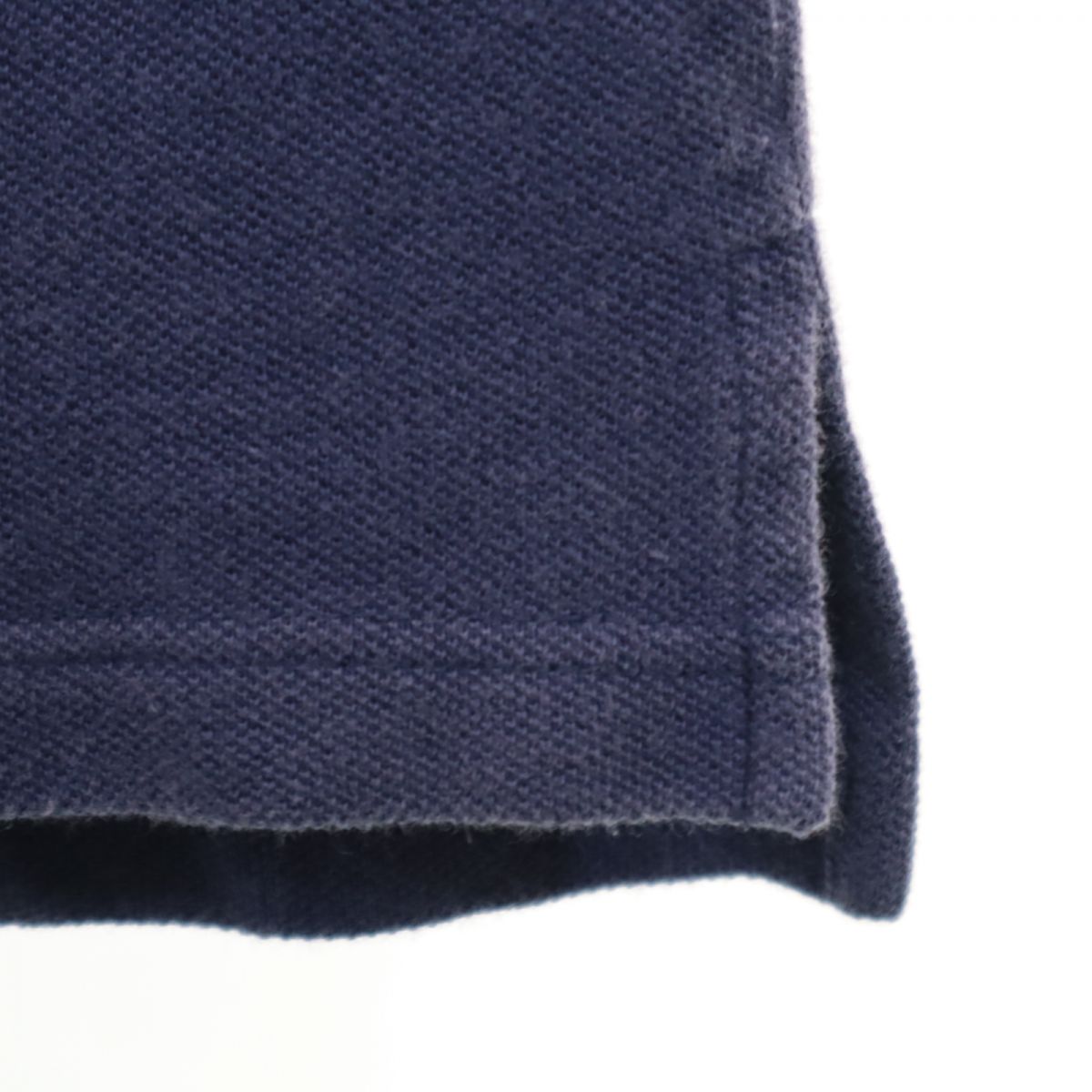 TOMMY HILFIGER トミーヒルフィガー 90s オールド フラッグタグ 半袖 バック刺繍 ポロシャツ L ネイビー系 鹿の子 メンズ