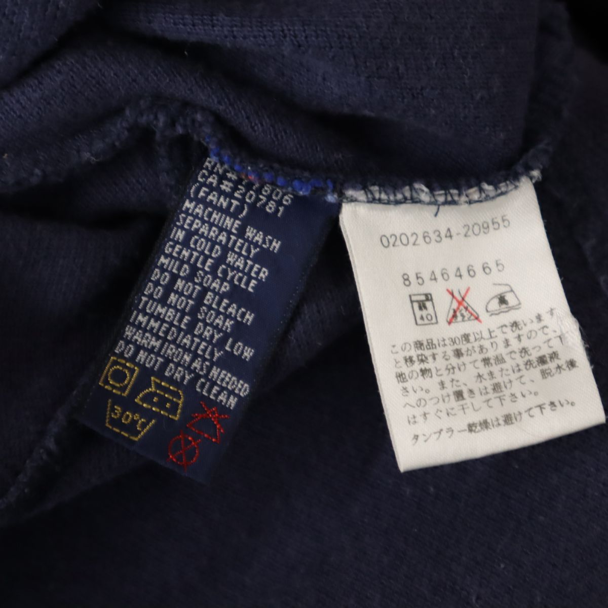 TOMMY HILFIGER トミーヒルフィガー 90s オールド フラッグタグ 半袖 バック刺繍 ポロシャツ L ネイビー系 鹿の子 メンズ