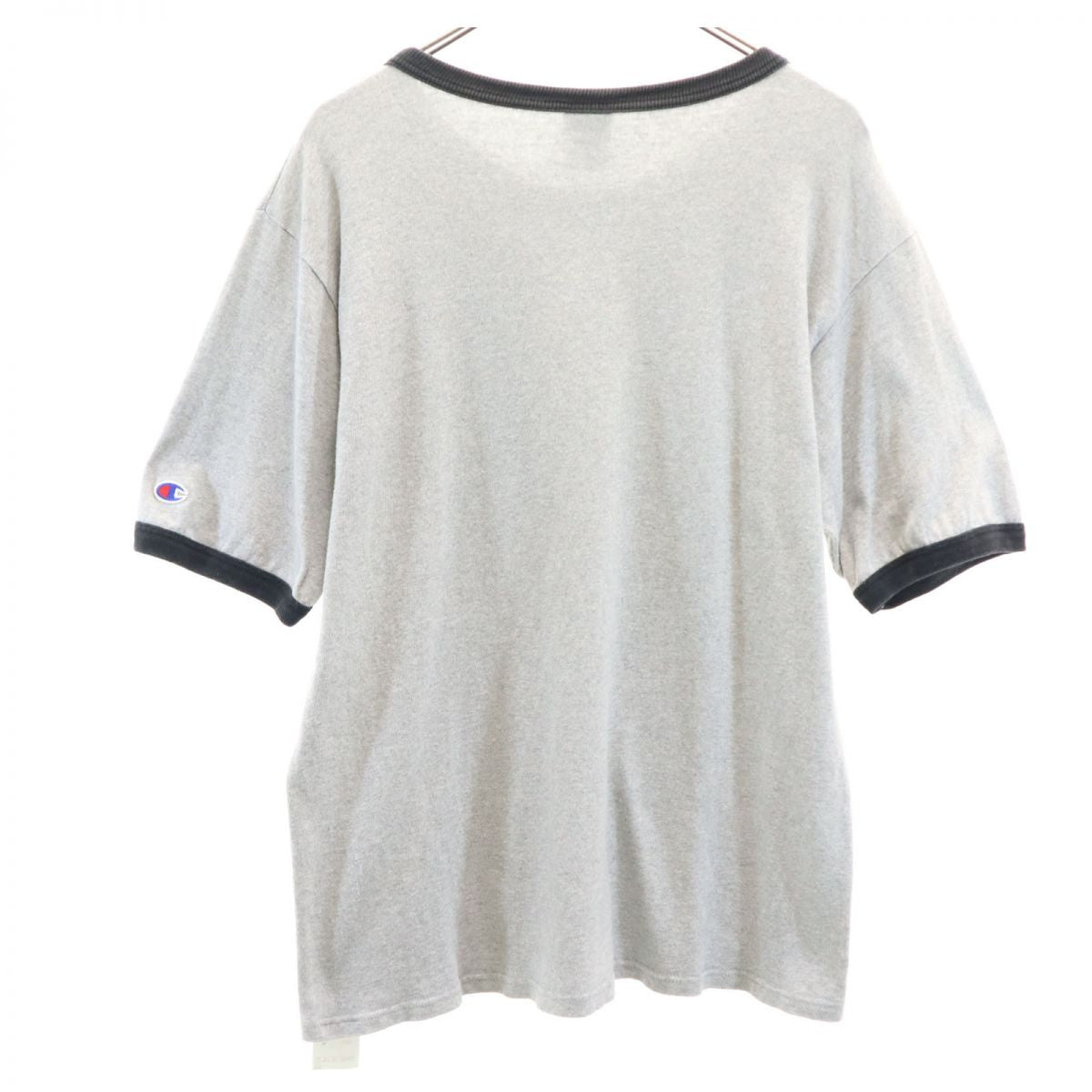 Champion チャンピオン 90s USA製 オールド プリント 半袖 Tシャツ M グレー メンズ