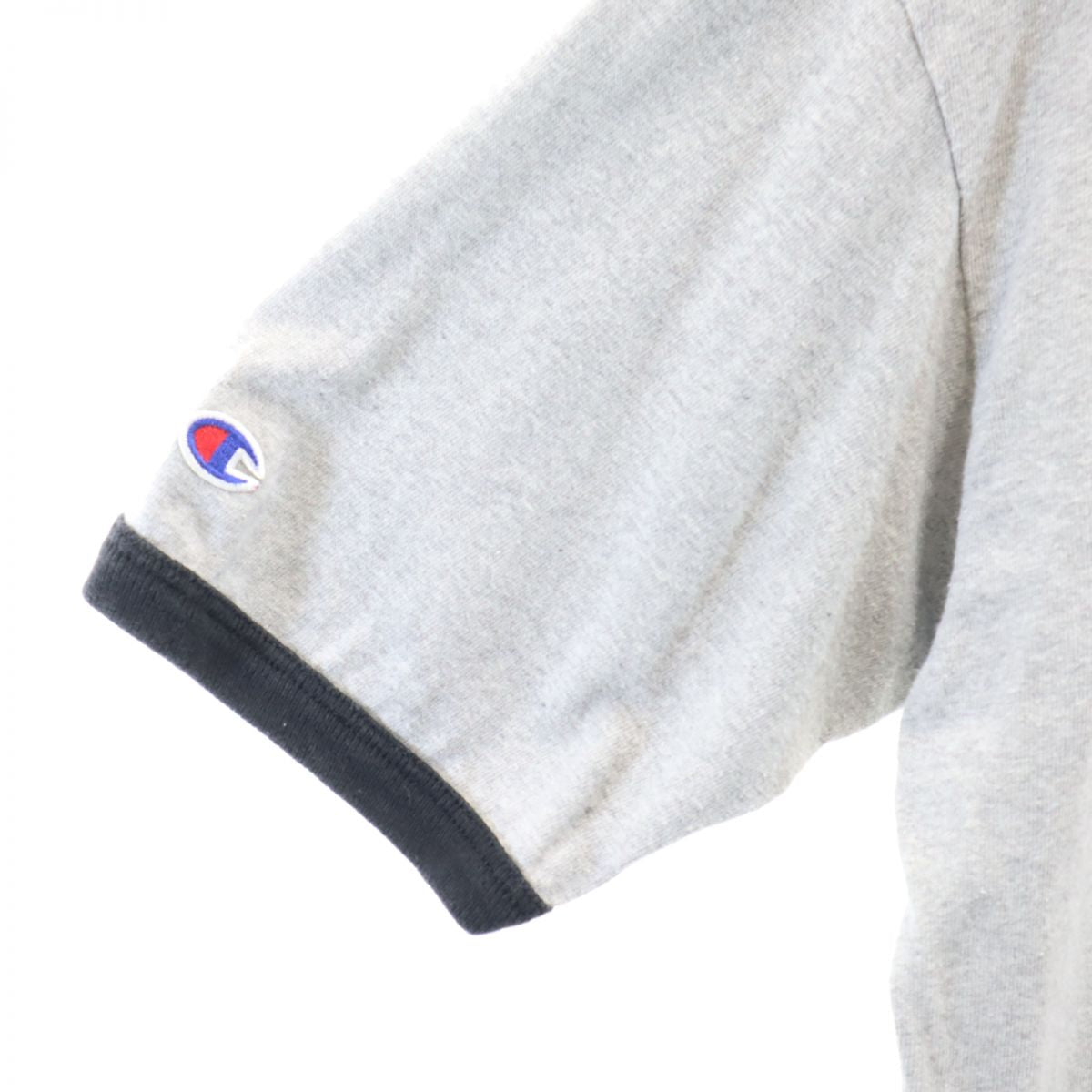 Champion チャンピオン 90s USA製 オールド プリント 半袖 Tシャツ M グレー メンズ
