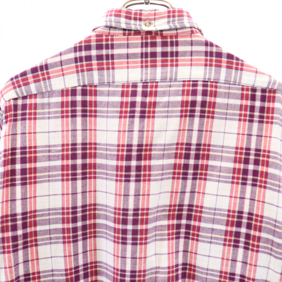 Dickies ディッキーズ 80s ヴィンテージ チェック柄 長袖 ボタンダウンシャツ XL レッド系 メンズ