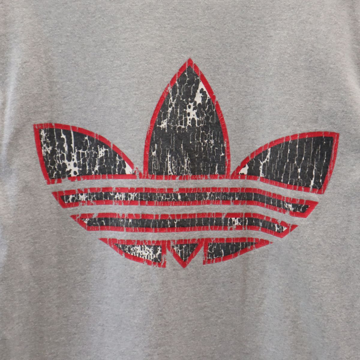 adidas アディダス 90s USA製 オールド トレフォイルロゴ 半袖 Tシャツ M グレー メンズ
