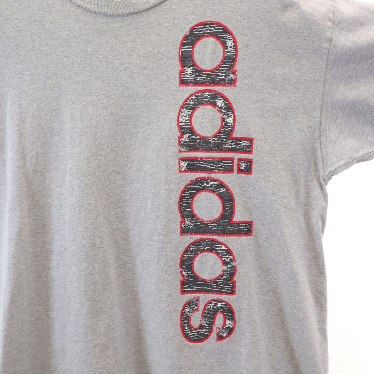 adidas アディダス 90s USA製 オールド トレフォイルロゴ 半袖 Tシャツ M グレー メンズ