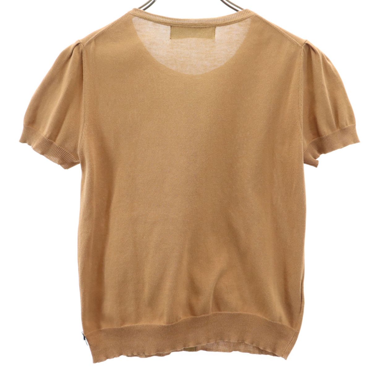 ブラックレーベル ポールスミス 半袖 コットン ニット カーディガン M ブラウン Black Label Paul Smith レディース