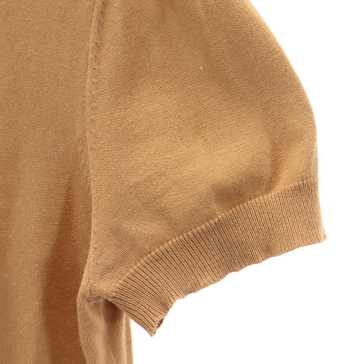 ブラックレーベル ポールスミス 半袖 コットン ニット カーディガン M ブラウン Black Label Paul Smith レディース