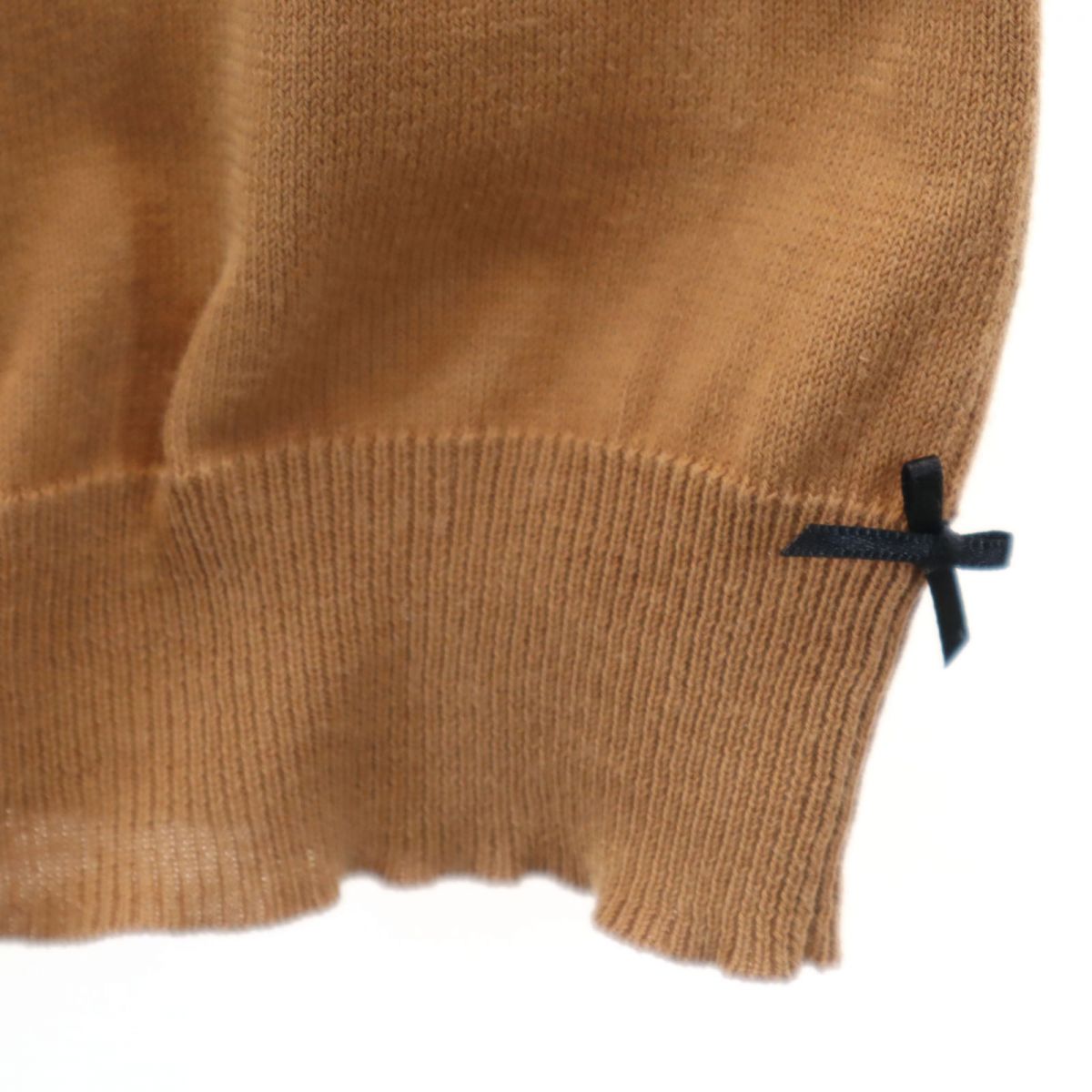 ブラックレーベル ポールスミス 半袖 コットン ニット カーディガン M ブラウン Black Label Paul Smith レディース