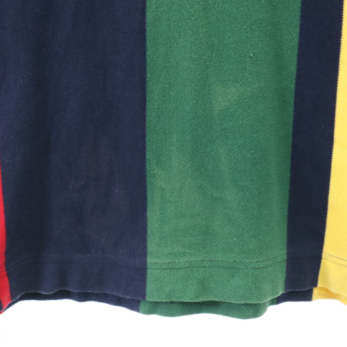 NAUTICA ノーティカ 90s オールド ストライプ柄 半袖 ポロシャツ M 鹿の子地 メンズ