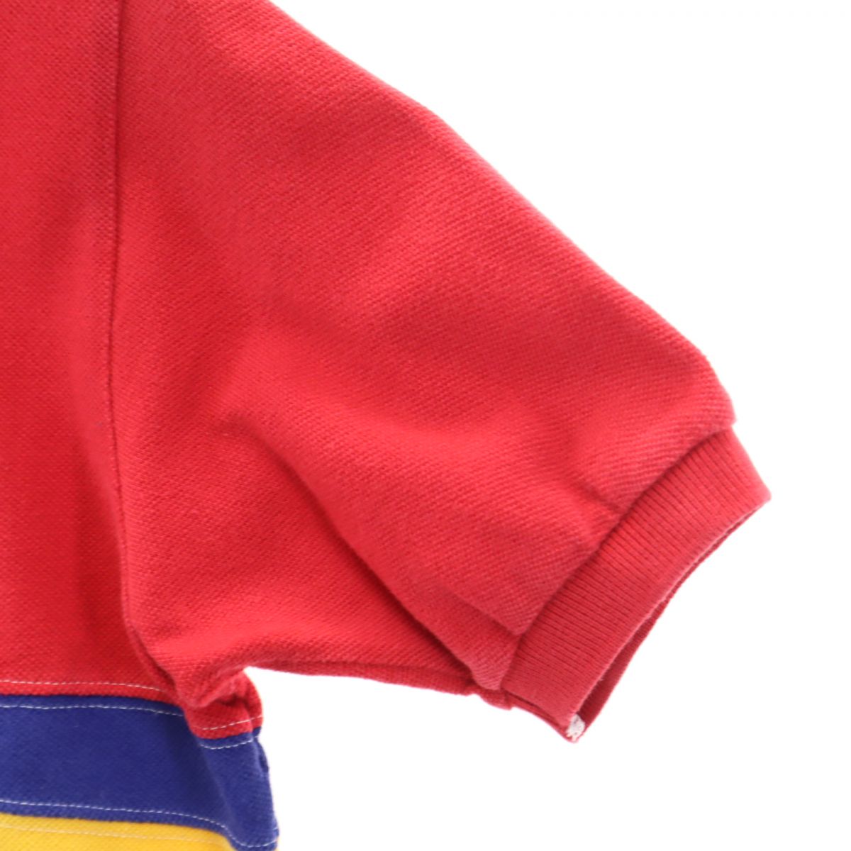 Polo by Ralph Lauren ポロバイラルフローレン 80s 緑タグ ヴィンテージ 半袖 ポロシャツ L レッド 鹿の子地 レディース