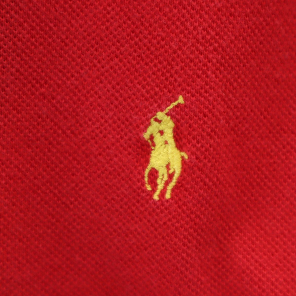 Polo by Ralph Lauren ポロバイラルフローレン 80s 緑タグ ヴィンテージ 半袖 ポロシャツ L レッド 鹿の子地 レディース