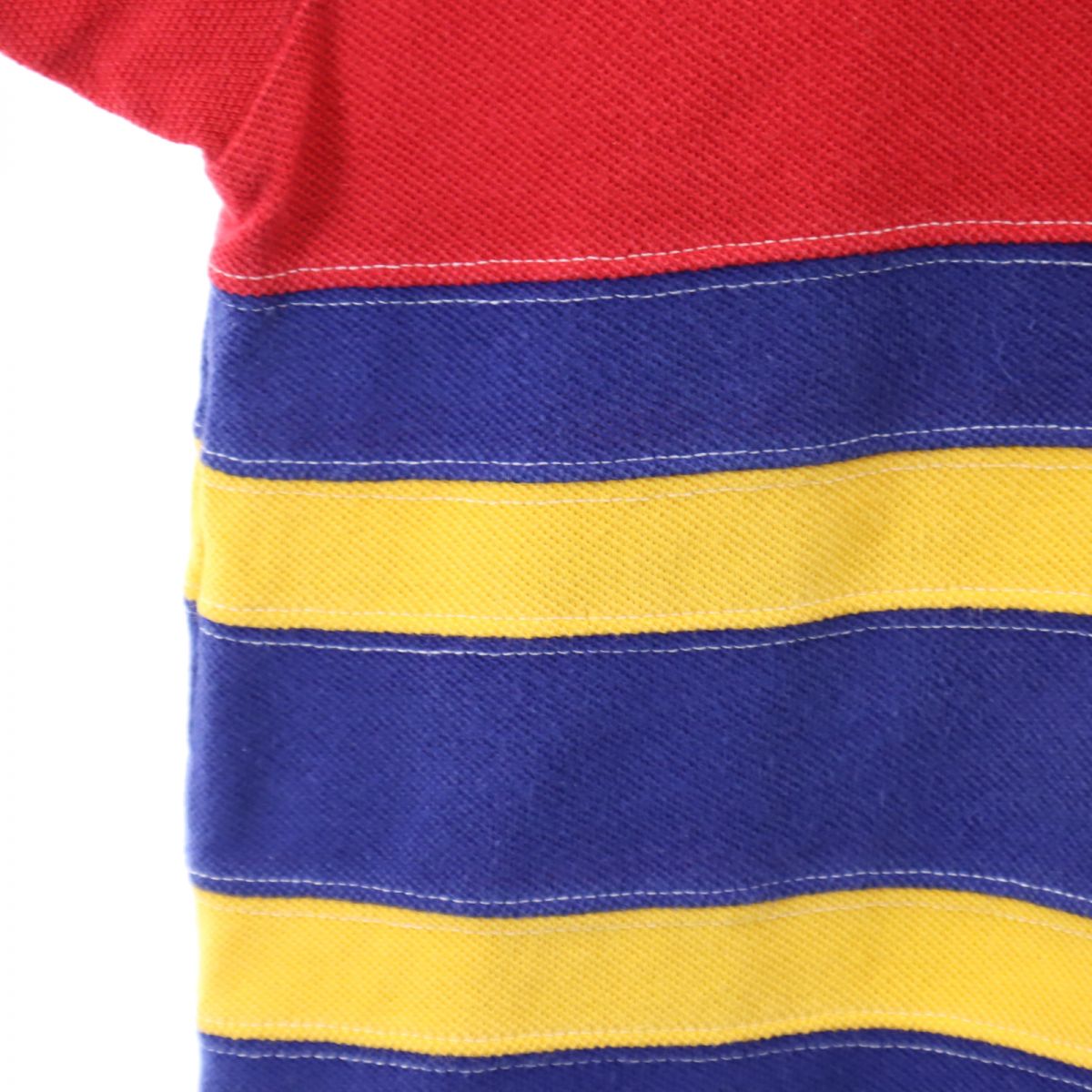 Polo by Ralph Lauren ポロバイラルフローレン 80s 緑タグ ヴィンテージ 半袖 ポロシャツ L レッド 鹿の子地 レディース